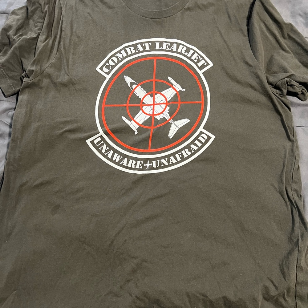 Combat Learjet Graphic T-Shirt - Olive Green